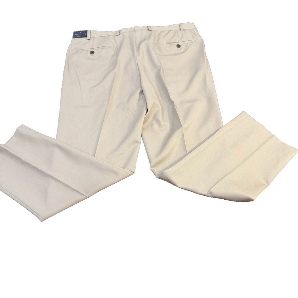 NWT Brooks Brothers Mens Gray Madison Fit Pleated Wool Blend Pants 38x30 $149Tag